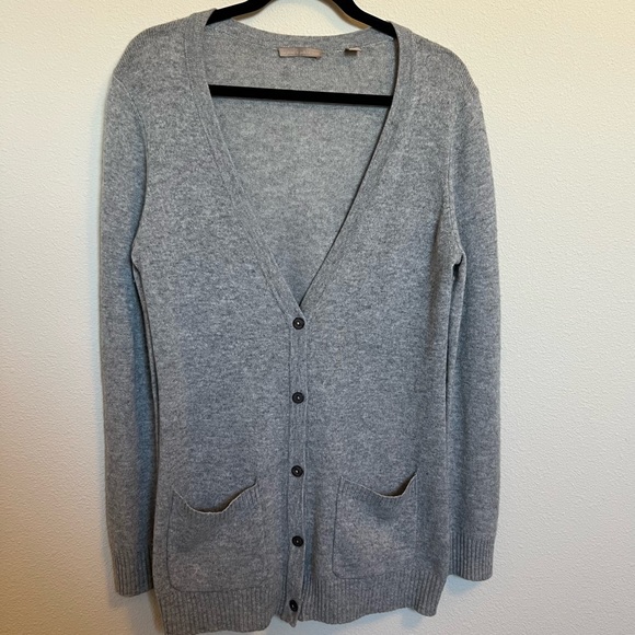 Cashmere Addiction Grey 100% Cashmere Button Up Cardigan - Size M (EUC) - Picture 2 of 9
